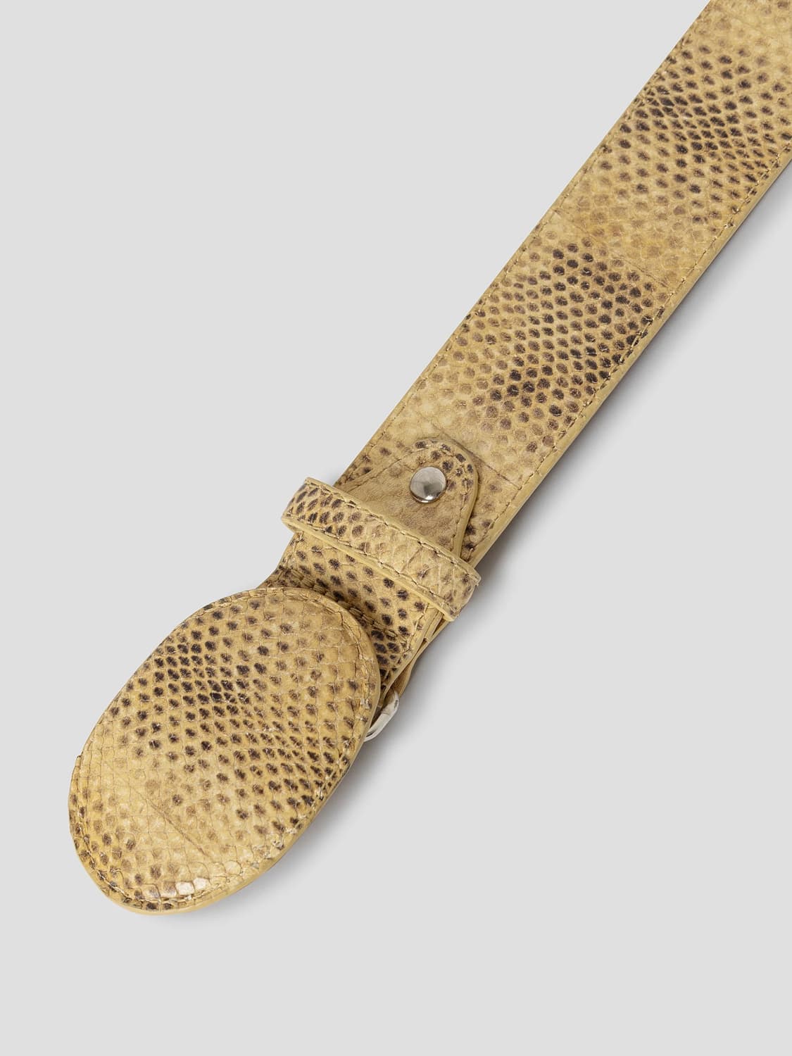 (S/M,M/L) 기마구아스 Buckle Exotic Belt 베이지 상품이미지5
