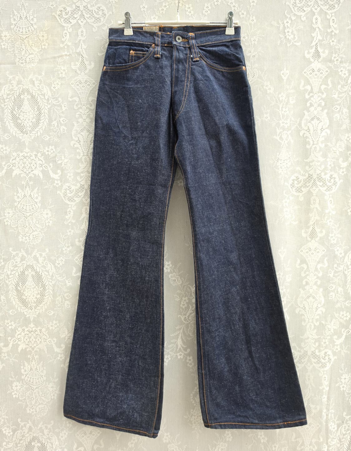 70s 빅 스톤 벨보텀 데드스탁 콘밀 원단 상품이미지1