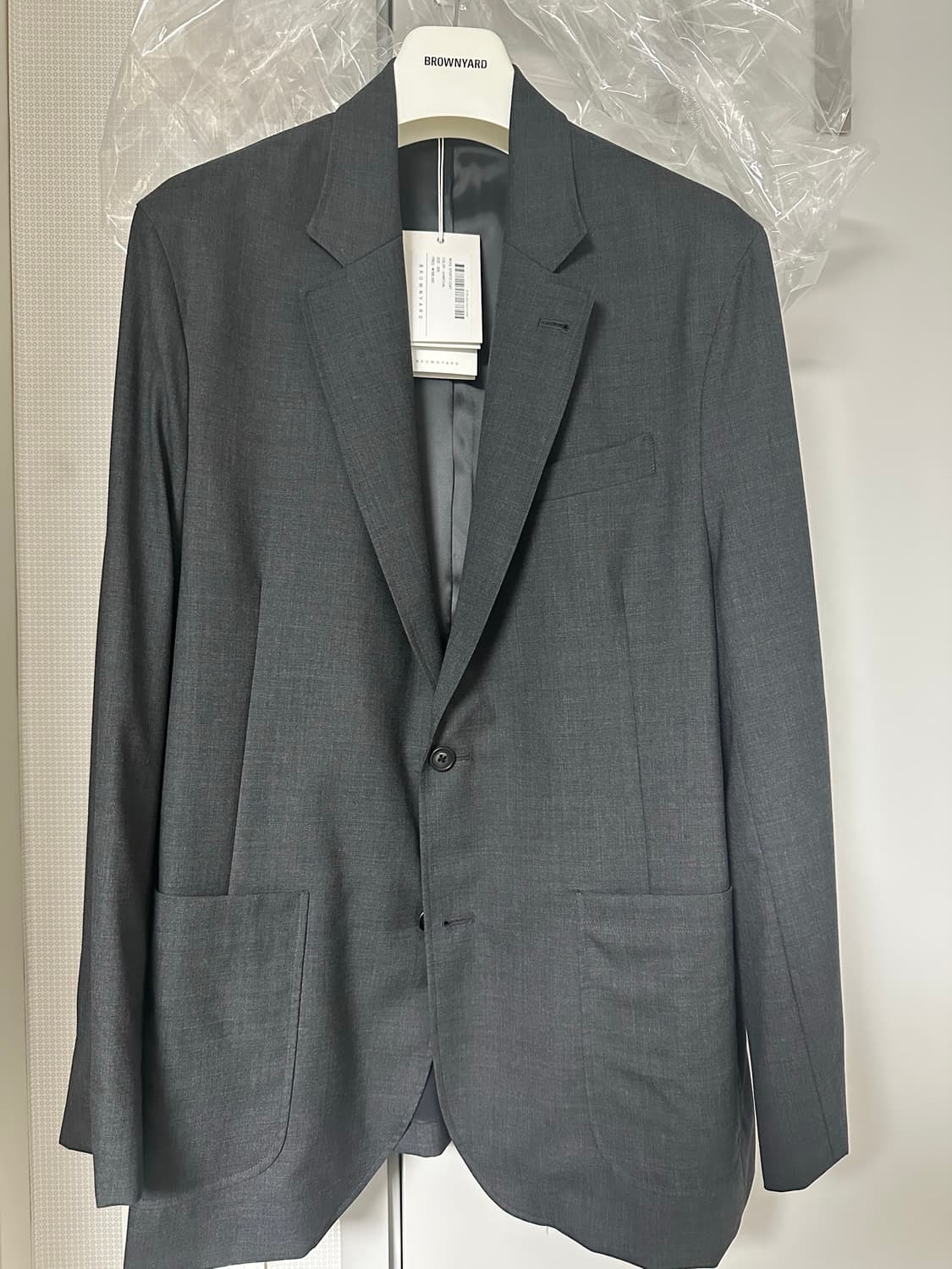 (새상품)브라운야드 25ss 울 스포츠 코트(차콜) 5사이즈 판매 상품이미지2