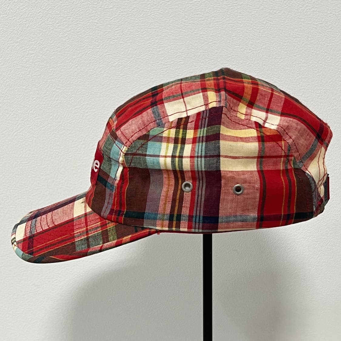 슈프림 2005 레드 체크 패턴 5패널 캠프캡  상품이미지4