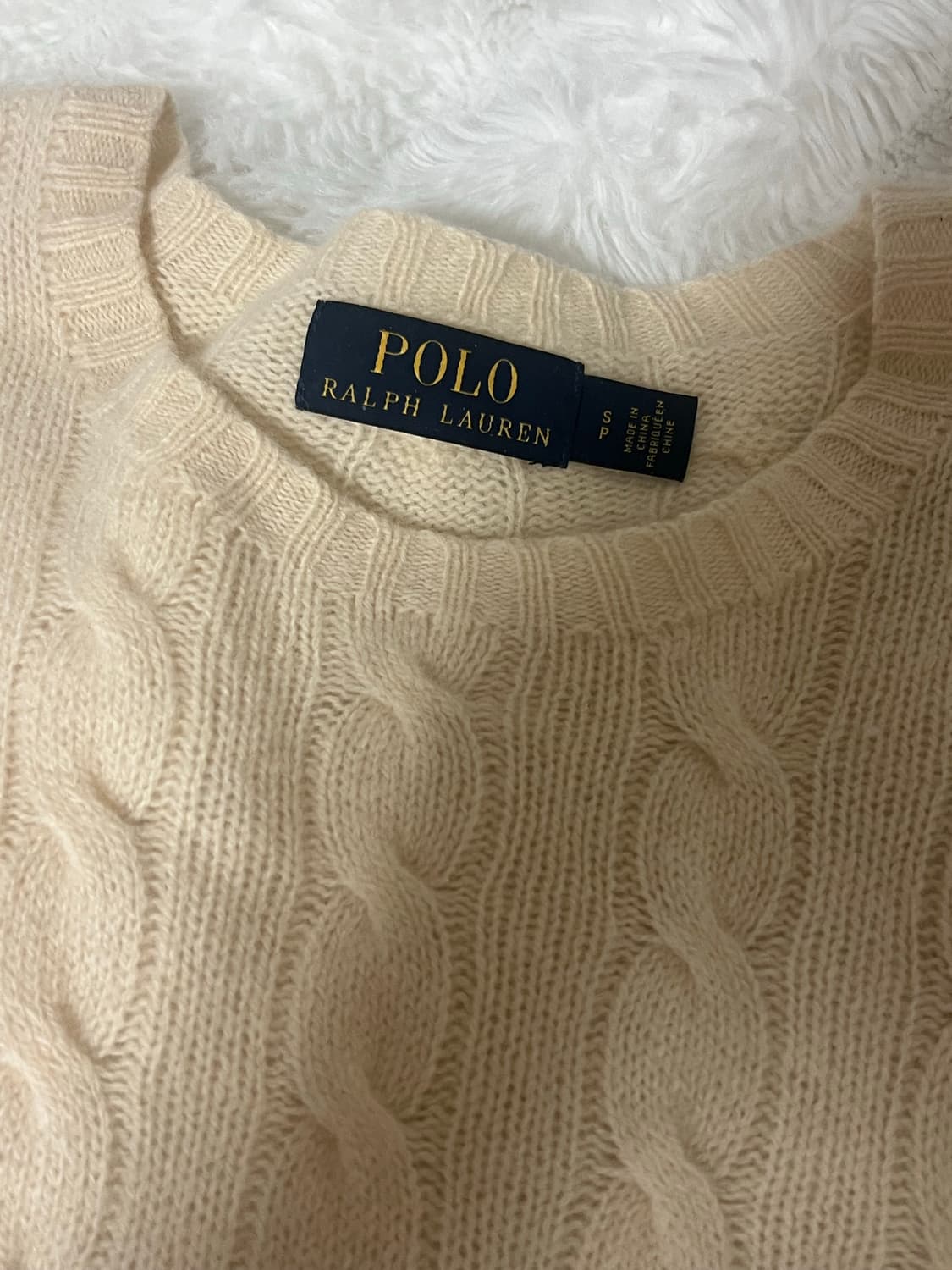 폴로 캐시미어 니트 아이보리 상품이미지2