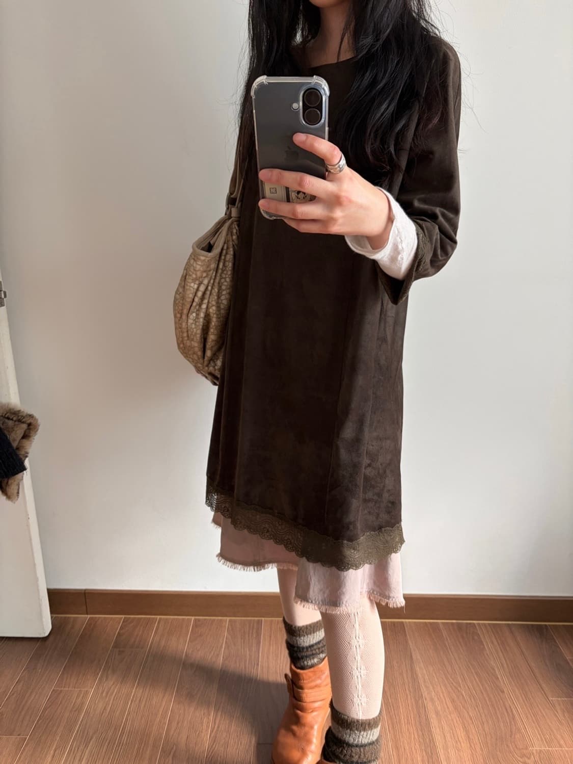 suede dress 상품이미지5