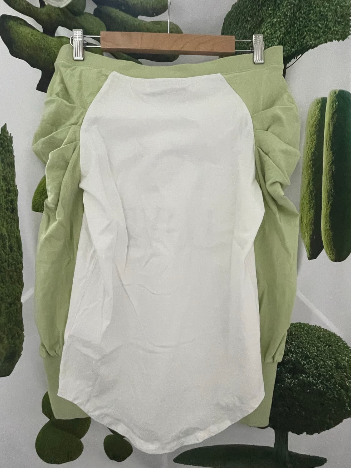 스컬프터 Love Off-Shoulder Tee Apple Green-M 상품이미지6