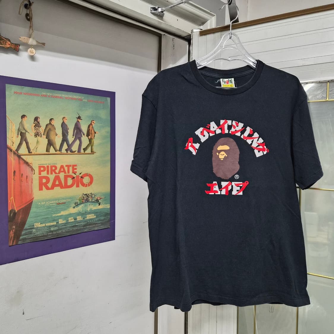 Bape 사루 카타카나 컬리지 반팔티 상품이미지1