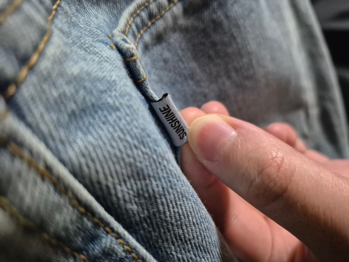 유스 스트럭쳐 와이드 데님 팬츠 라이트 블루 S  상품이미지3