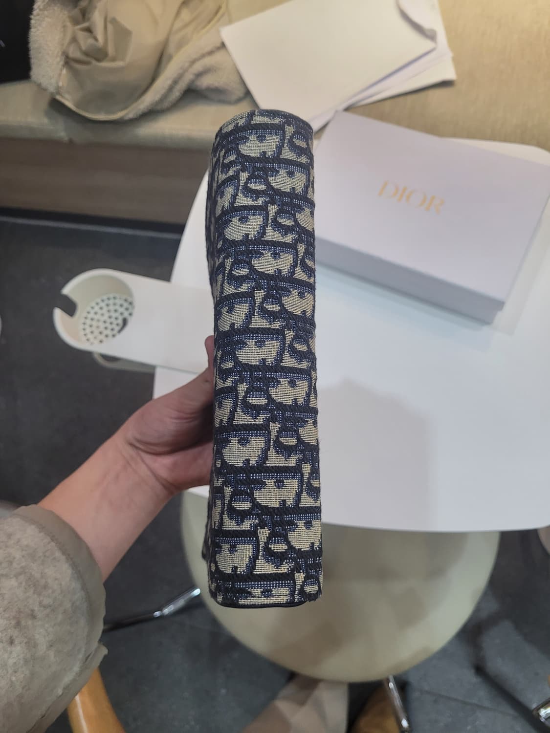 (풀구성,새상품급) 디올 오블리크 새들 체인백 상품이미지5