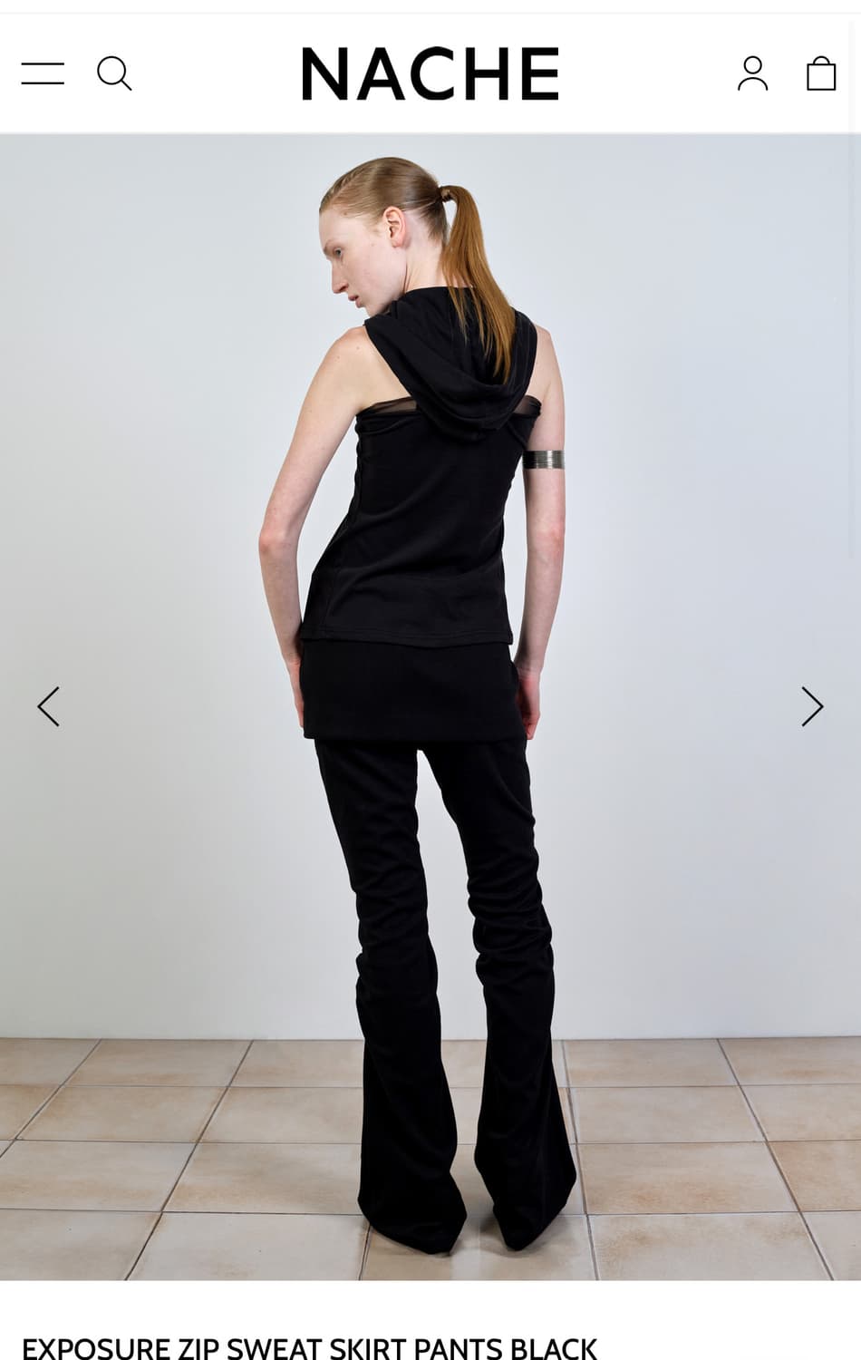 (nach)XPOSURE ZIP SWEAT SKIRT PANTS  상품이미지2