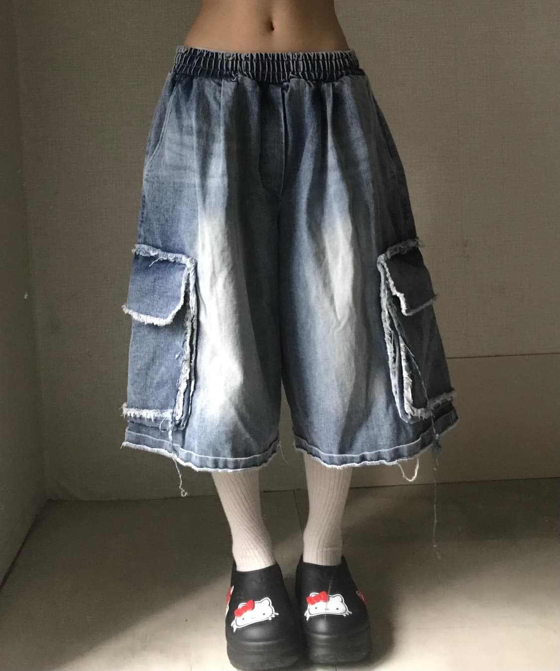 빅포켓 데님 버뮤다 상품이미지2