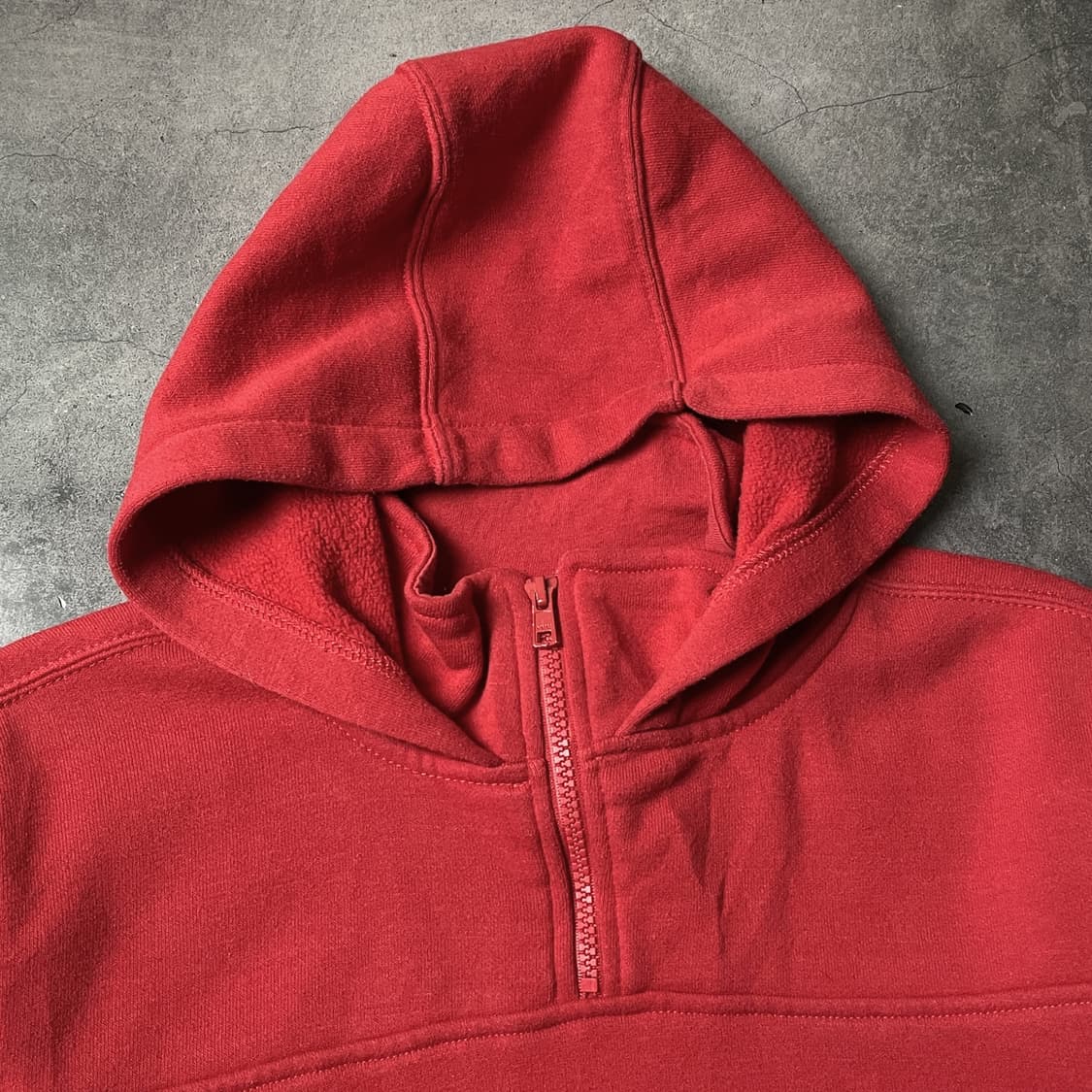 CARHARTT 칼하트 레드 하프집업 기모 후드티 A00950 상품이미지2