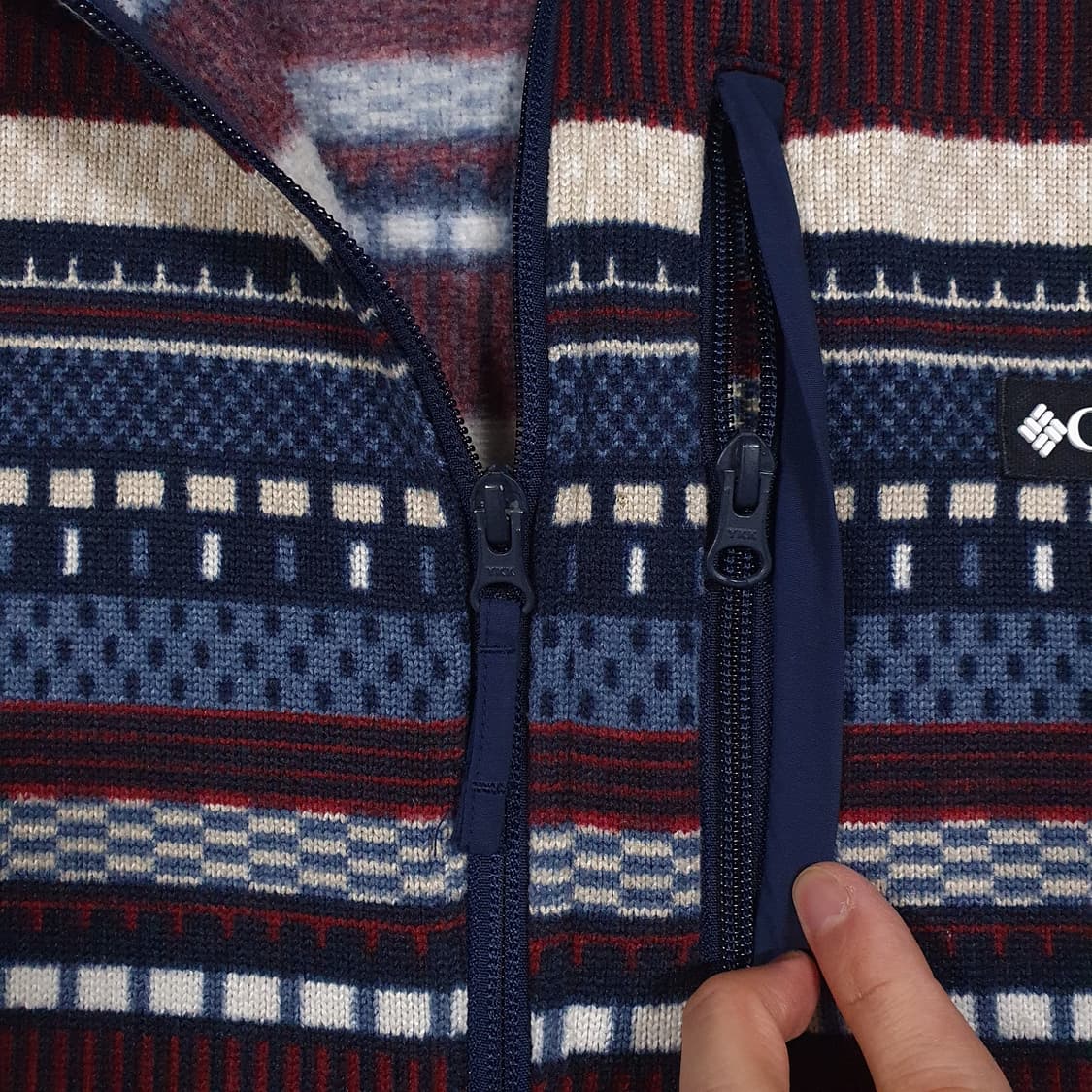 2XL) 컬럼비아 신형 스웨터 웨더2 프린트 하프집업 플리스 신칠라 상품이미지4