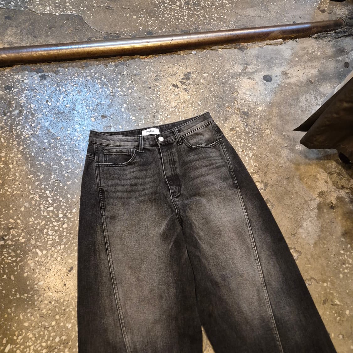 30~31인치 절개패턴 워싱 와이드데님팬츠  상품이미지5