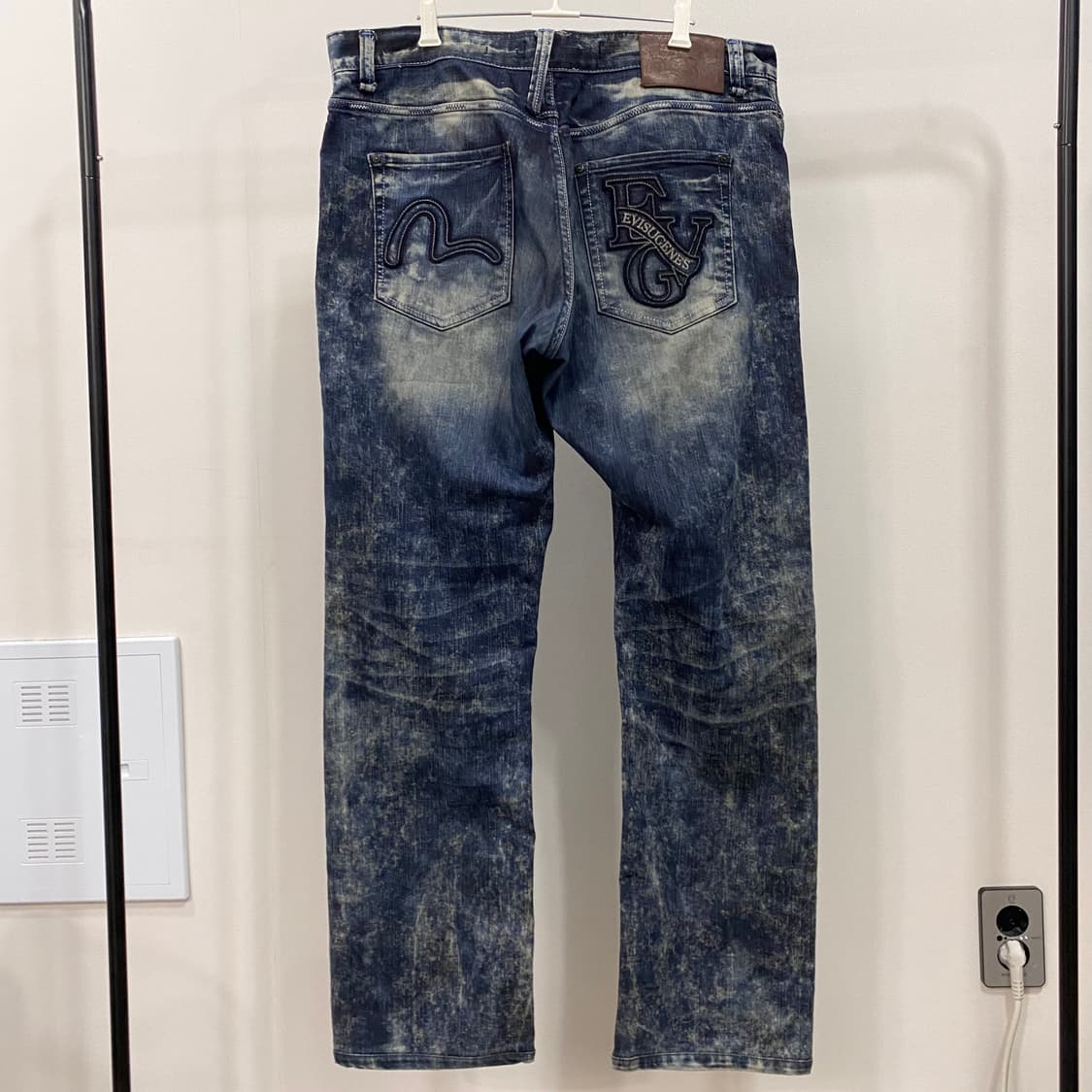 에비수 백로고 돌청 워싱 데님 팬츠 상품이미지1