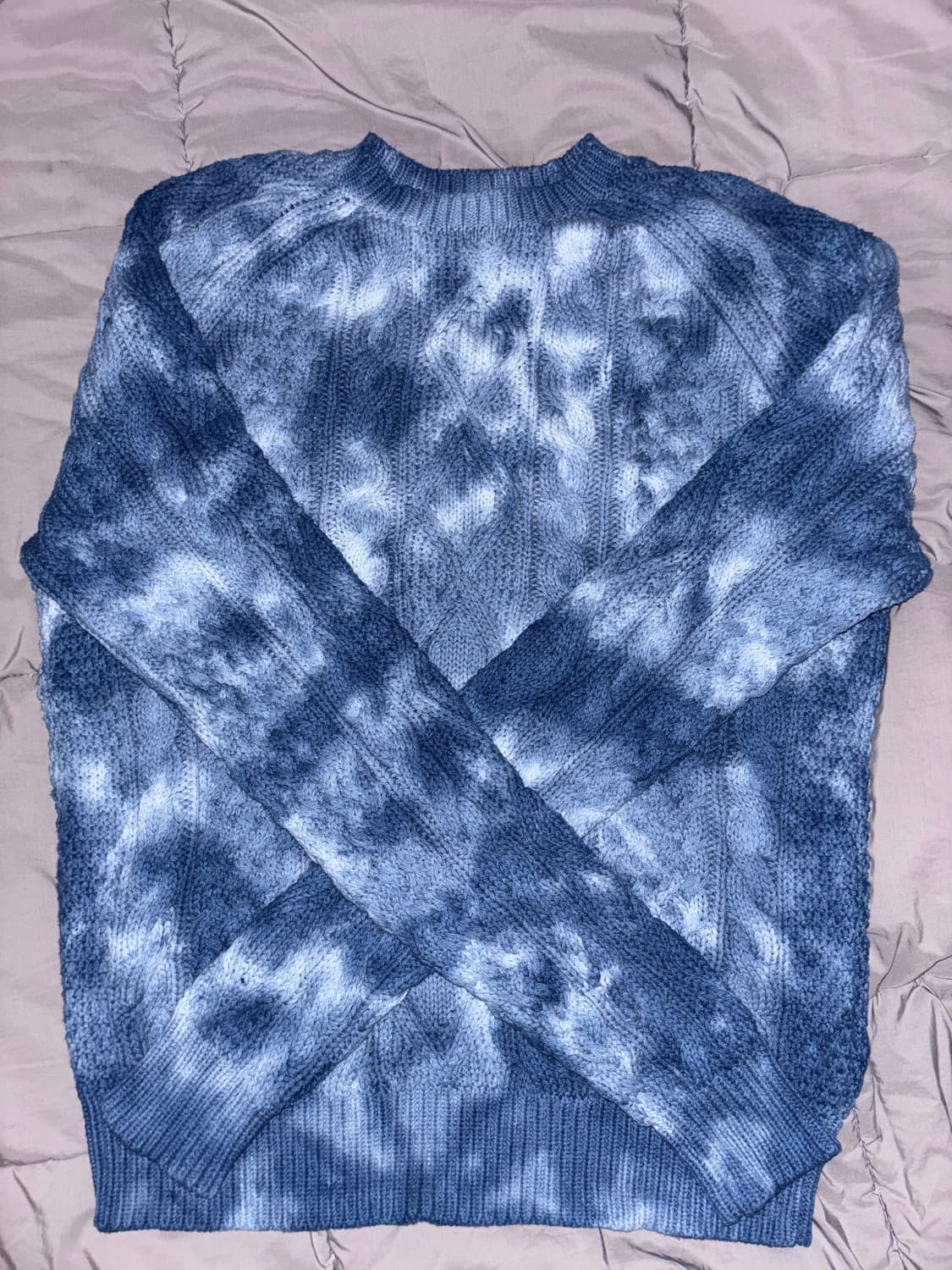 폴로 랄프로렌 인디고블루 워싱 케이블 스웨터 니트 상품이미지1