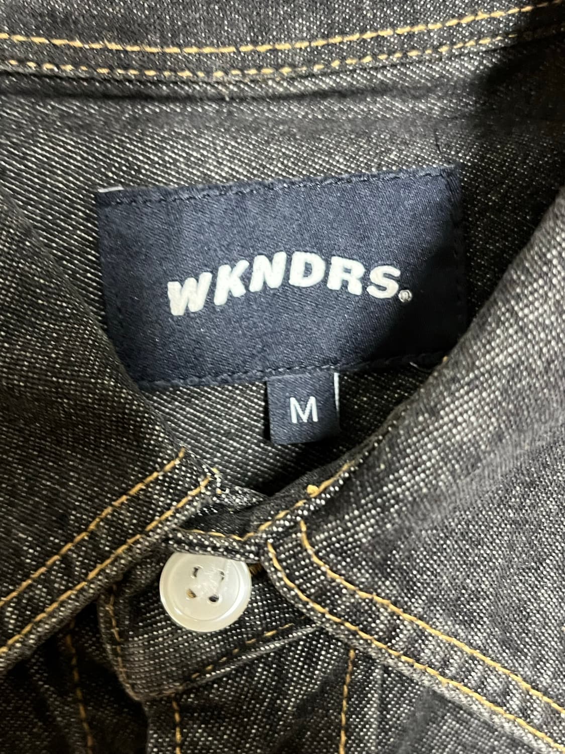 WKNDRS RACING DENIM SHIRT (BLACK) M 상품이미지4