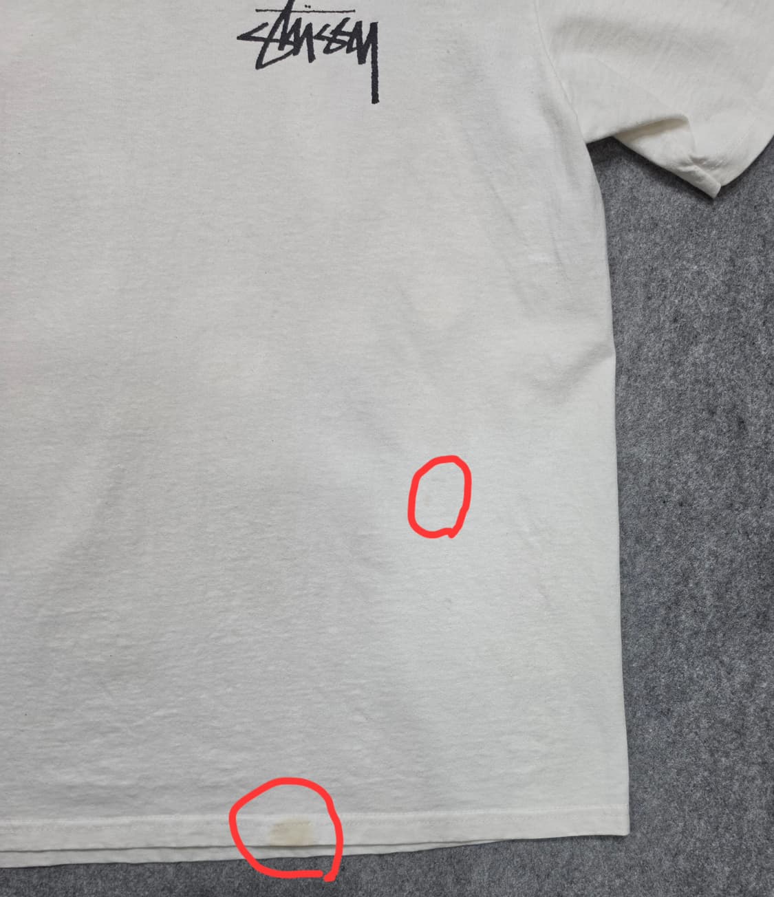 스투시 다이스 아웃 백프린팅 빈티지 반팔티 M 상품이미지6