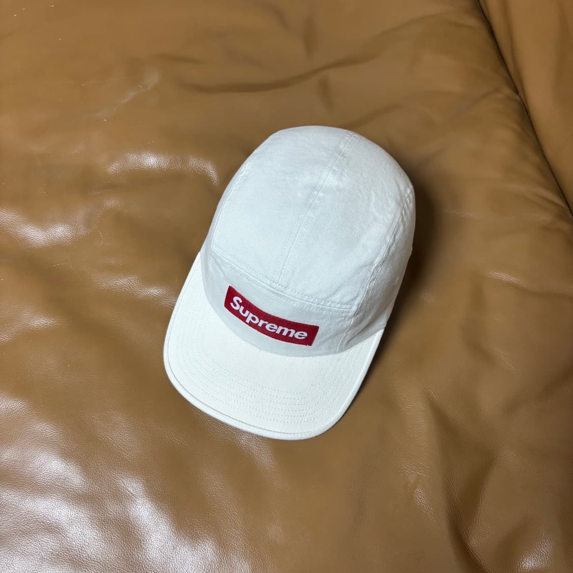 Supreme 슈프림 24ss 워시드 치노 트윌 내츄럴 캠프캡 모자 상품이미지6