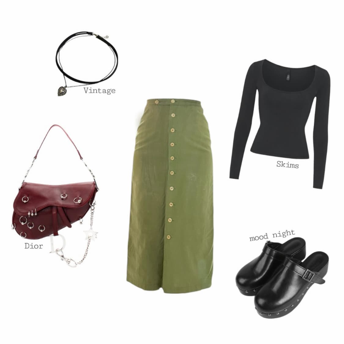 The Open Product 버튼업 린넨 롱 스커트 상품이미지2