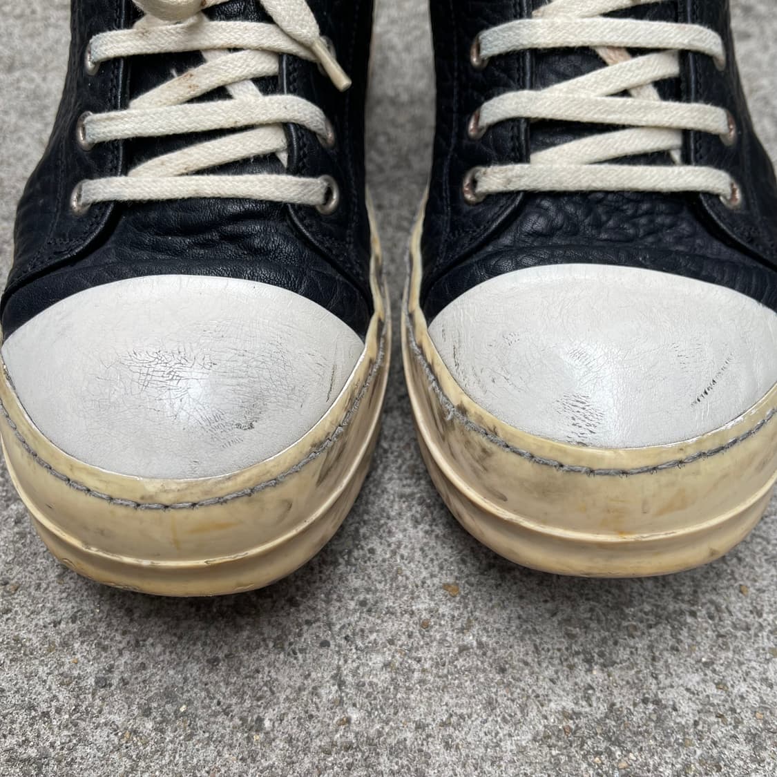 [40] RICK OWENS SS2015 레더 라몬즈 로우 상품이미지2