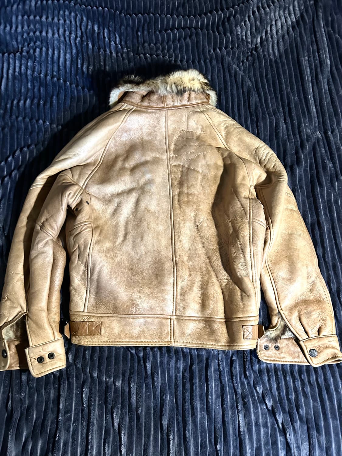 Sheep Skin Leather Fur Shearling Jacket 상품이미지5