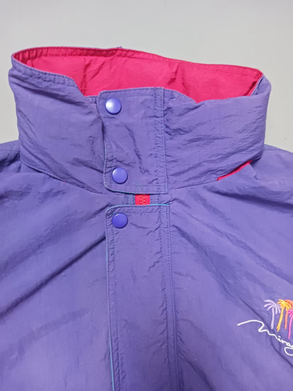 [프리] 미라지 90s 라스베가스 퍼플 히든후드 바람막이 자켓 상품이미지2