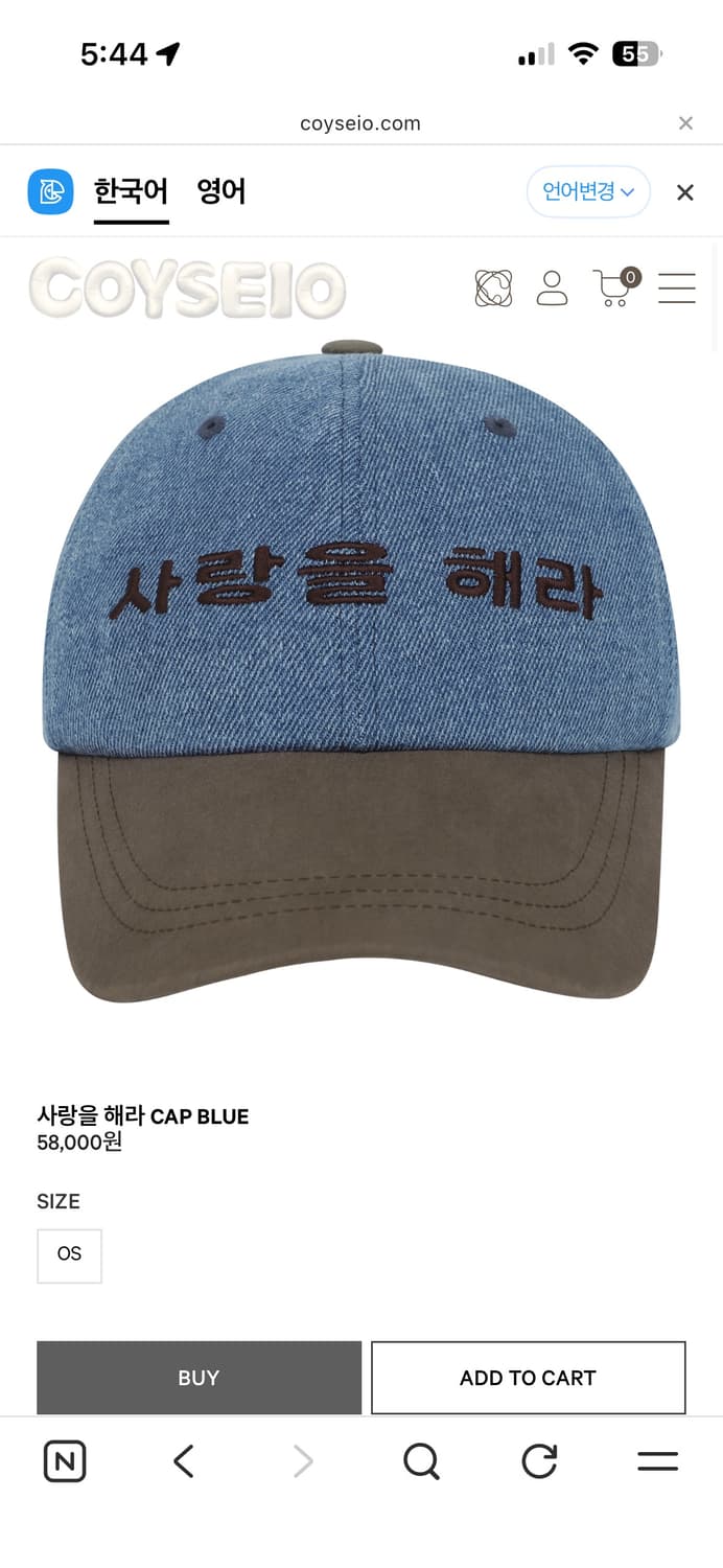 코이세이오 사랑을해라 모자 상품이미지1