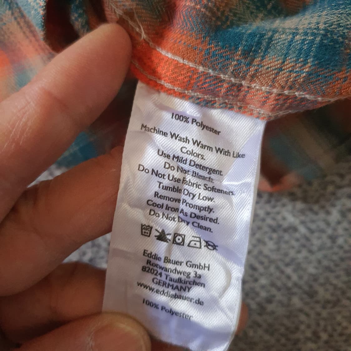 에디바우어 오렌지체크 플란넬 셔츠  no.77 상품이미지5