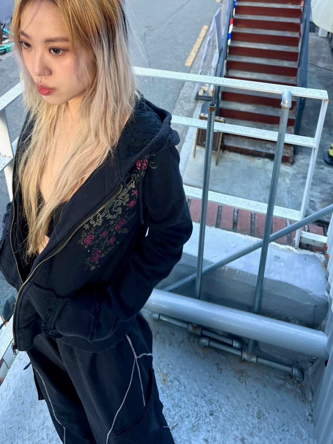 하드락카페 오사카 펑크 락 후드집업 상품이미지3