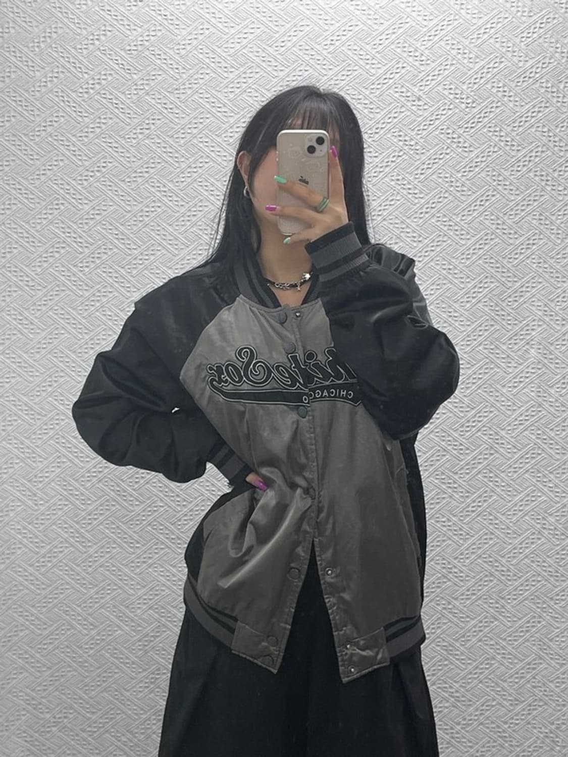 MLB 올드스쿨 시카고 화이트삭스 바시티 자켓 100 C07241 상품이미지2