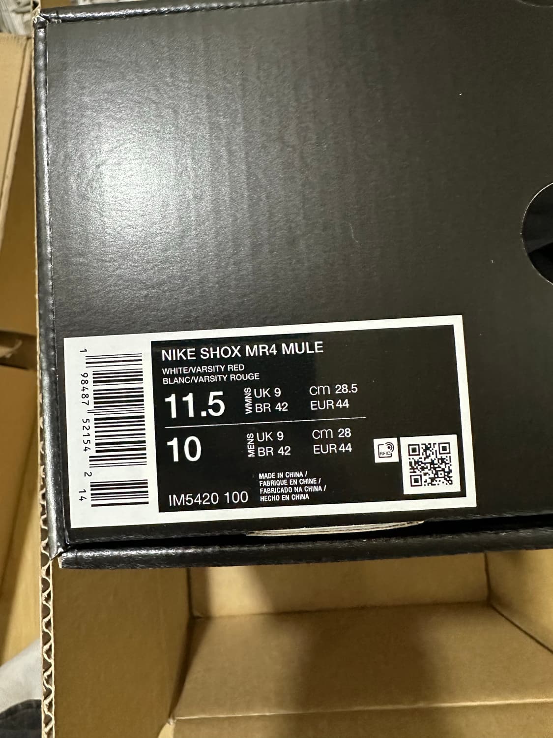 나이키 마틴로즈 샥스 MR4 화이트&바시티 레드 상품이미지3