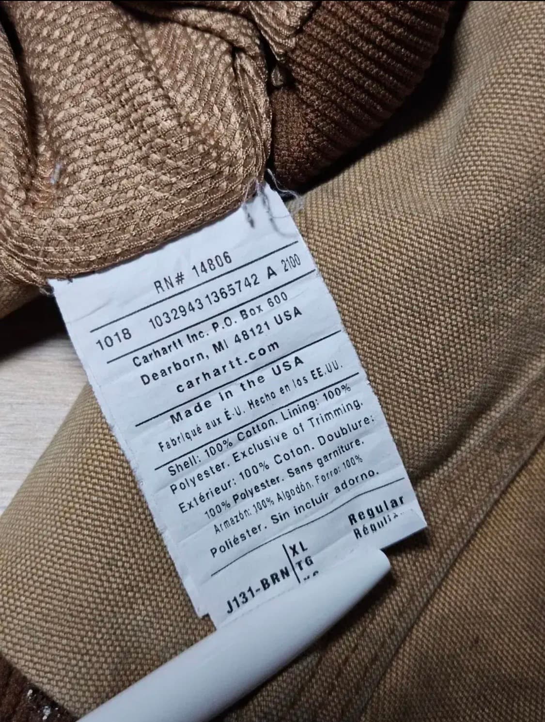 칼하트 액티브 자켓 xl (급처) 상품이미지3