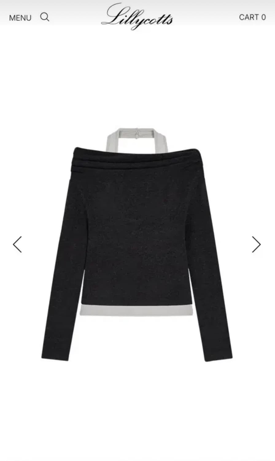 릴리코츠 홀터 레이어드 티셔츠 새상품 상품이미지1