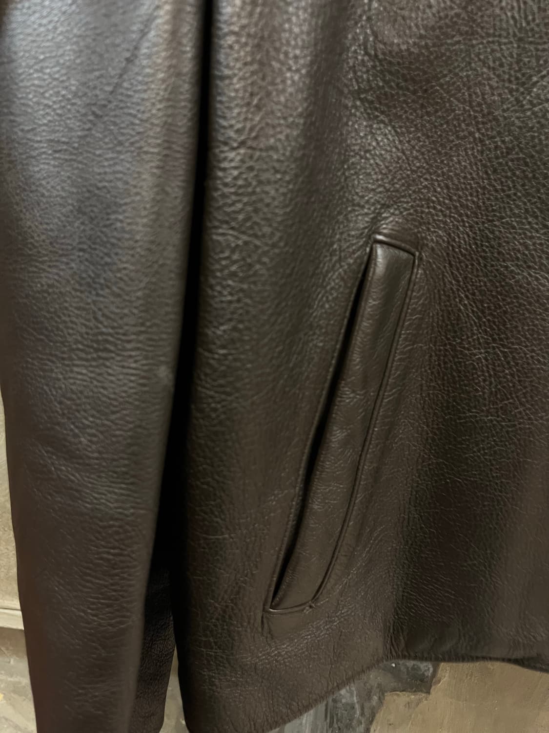 소가죽 레더 자켓 브라운 100 #csz2319 상품이미지9