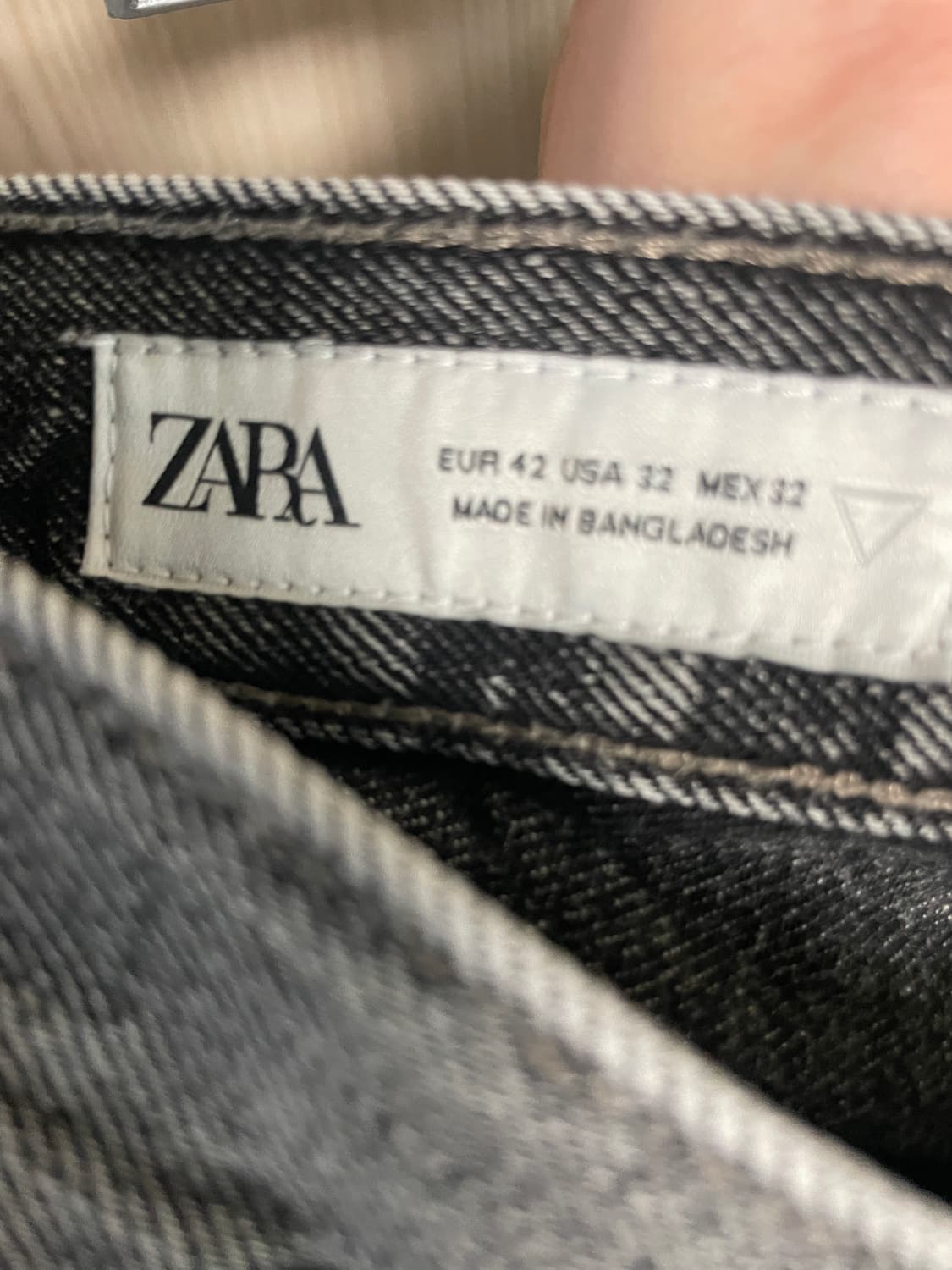 자라 배기핏 흑청데님 팬츠 42 상품이미지3