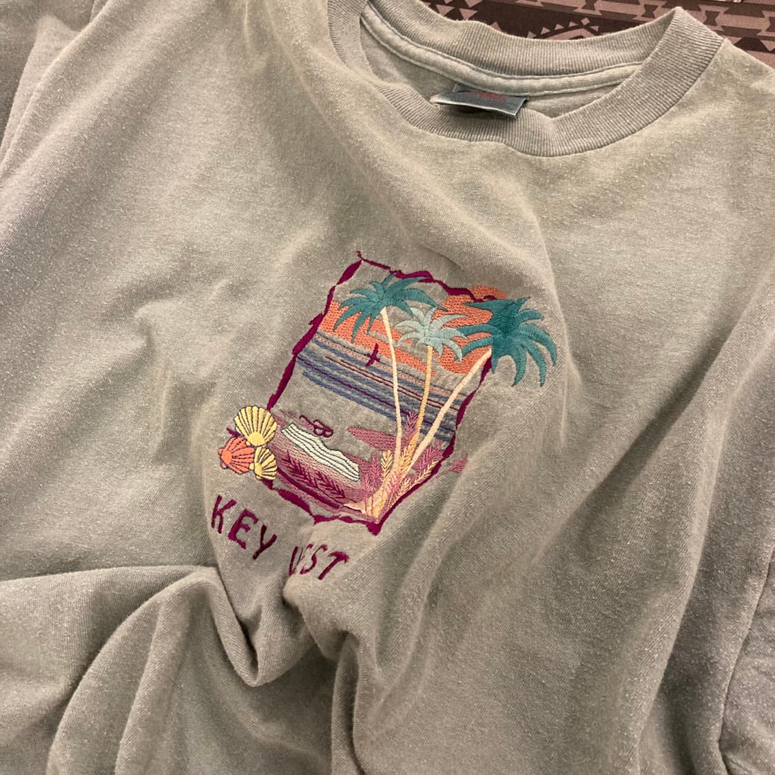 90s USA 미국 빈티지 자수 싱글스티치 반팔 티셔츠 상품이미지2