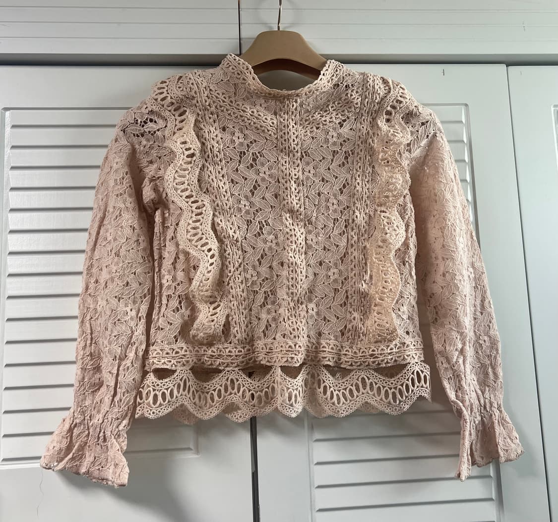 레이스 블라우스 탑 상품이미지1