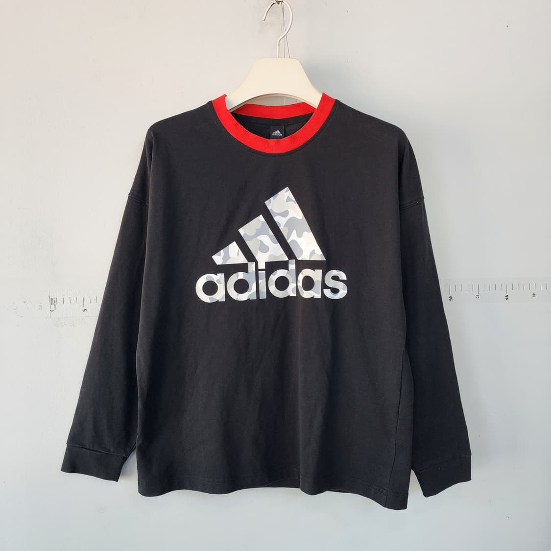 아디다스 아동 블랙 긴팔 티셔츠 상품이미지1