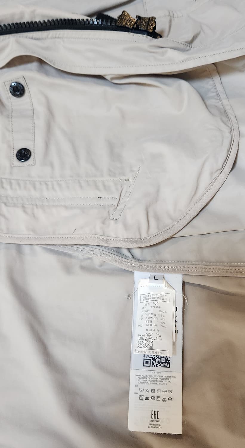 [정품] 스톤아일랜드 자켓 트렌치코트 베이지 L (남성용) 새상품 한정판 상품이미지9