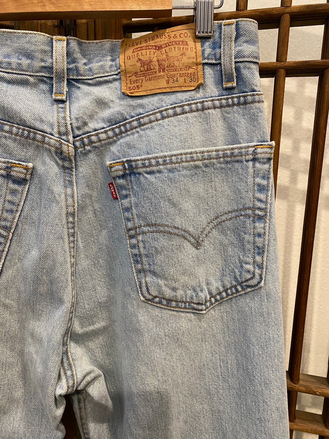 00S 리바이스 505 USA 데님 팬츠 33“ 상품이미지8