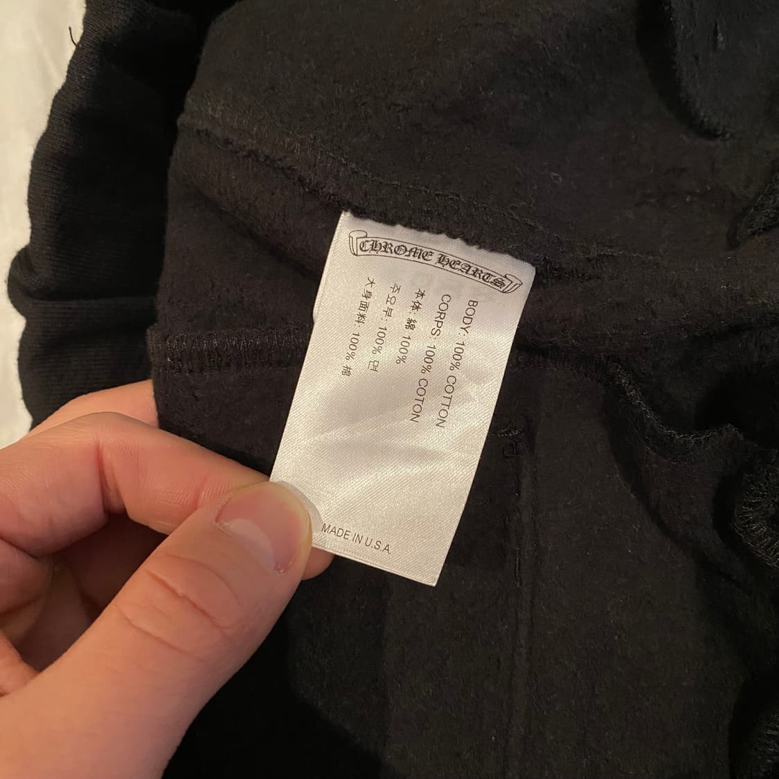 [L] 크롬하츠 홀스슈 로고 백 포켓 스웨트팬츠 블랙 상품이미지7