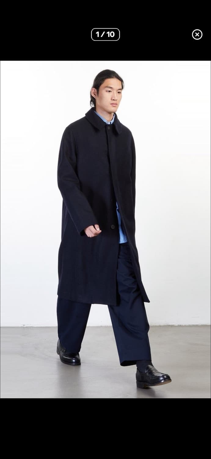 스튜디오 니콜슨 몬디알 발마칸 코트 다크네이비 XL 상품이미지1