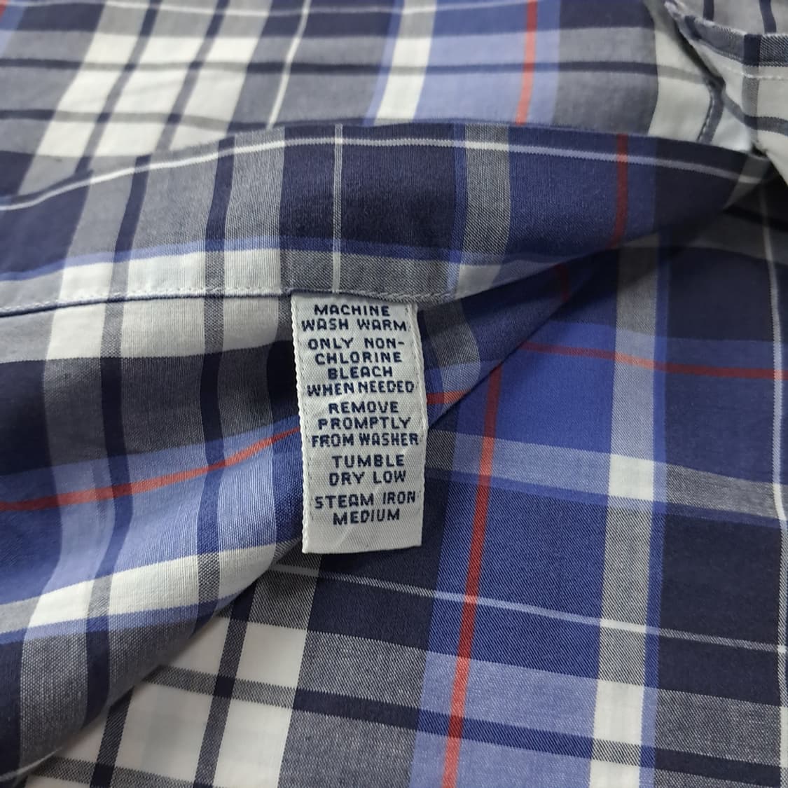CK462 L 폴로 클래식 블루 플래드체크 반팔 셔츠 남방 상품이미지5