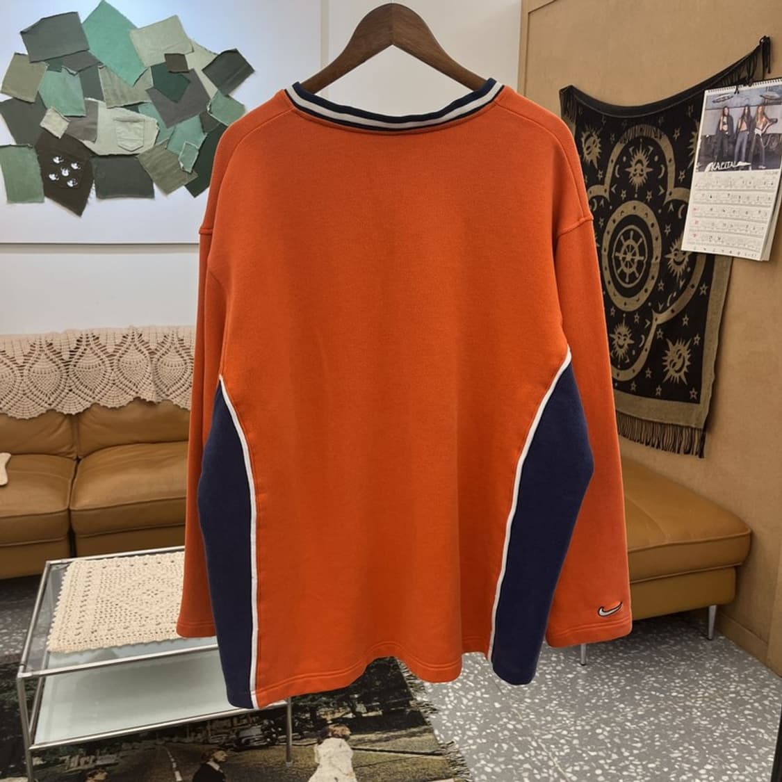나이키 올드스쿨 레트로 90's 베스킷볼 오렌지 맨투맨 XL C12555 상품이미지4