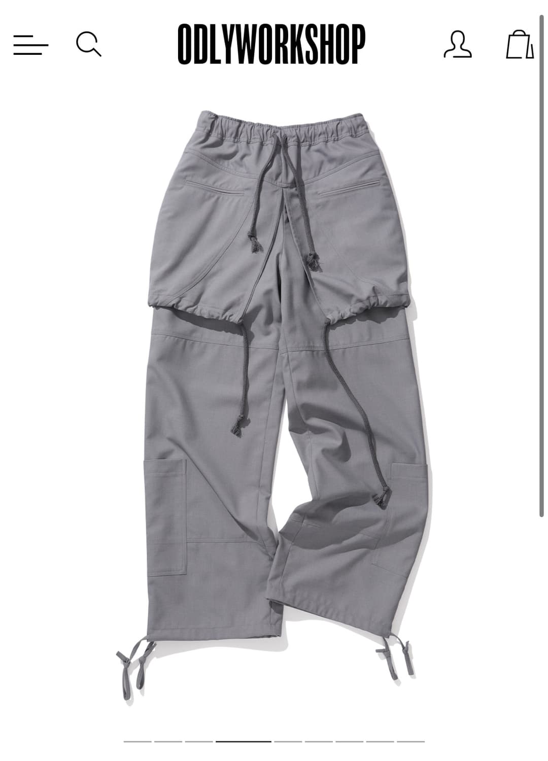 오들리워크샵 Layered Trousers Ashen 상품이미지1