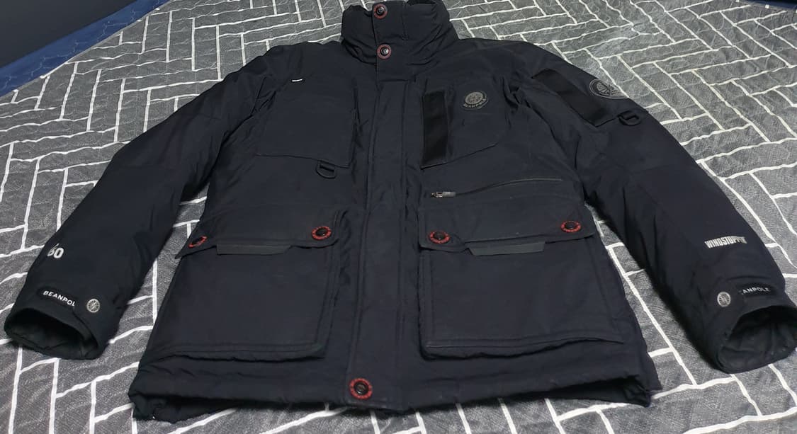 빈폴 아웃도어 V60 구스다운 윈드스토퍼 안투라지 패딩 블랙 (95) 상품이미지1