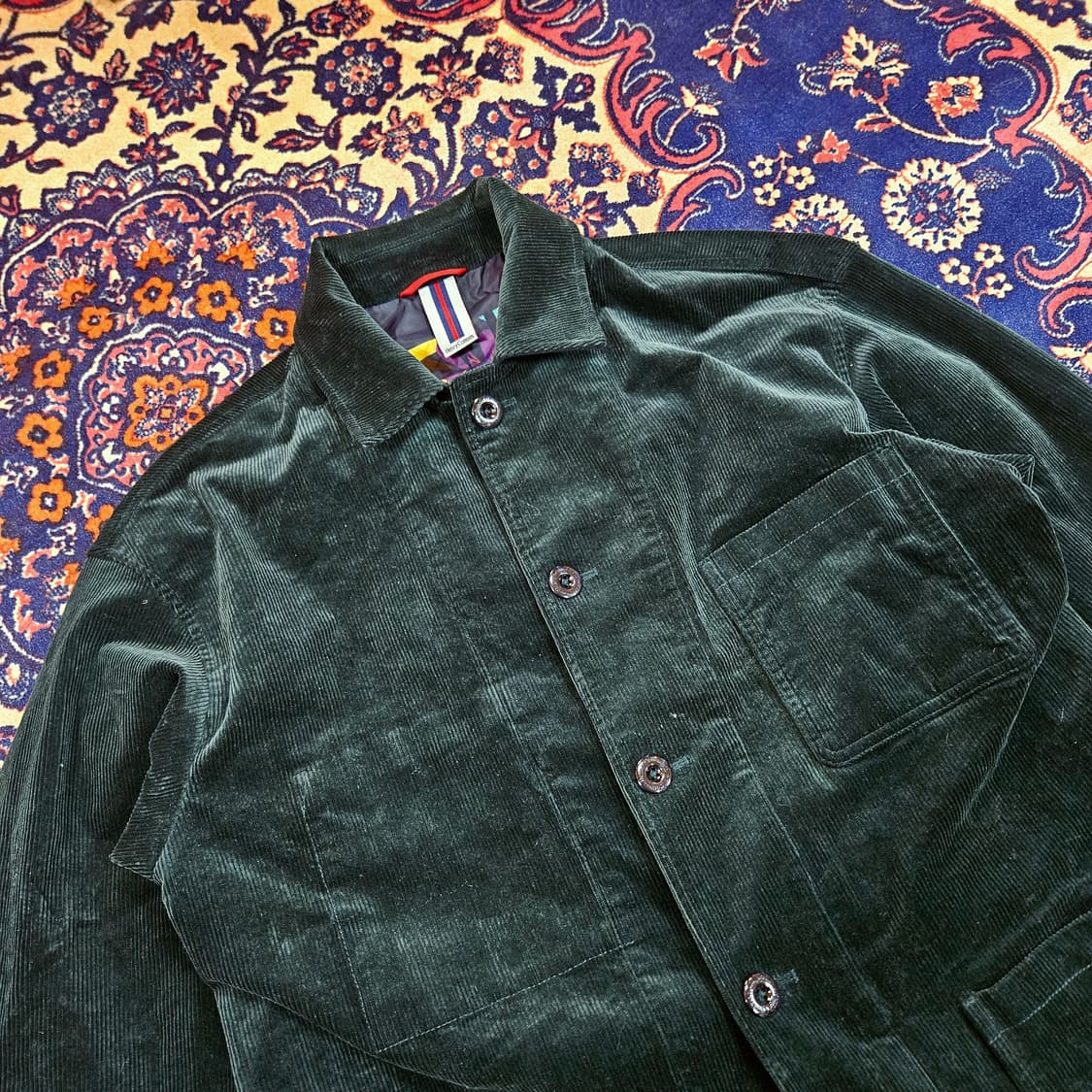 헨리코튼 20FW 리미티드 코듀로이 딥그린 풀 버튼 자켓 L size 상품이미지3