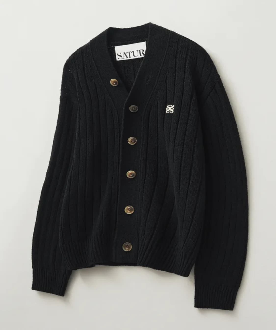 세터 부클 가디건 블랙 M 상품이미지3