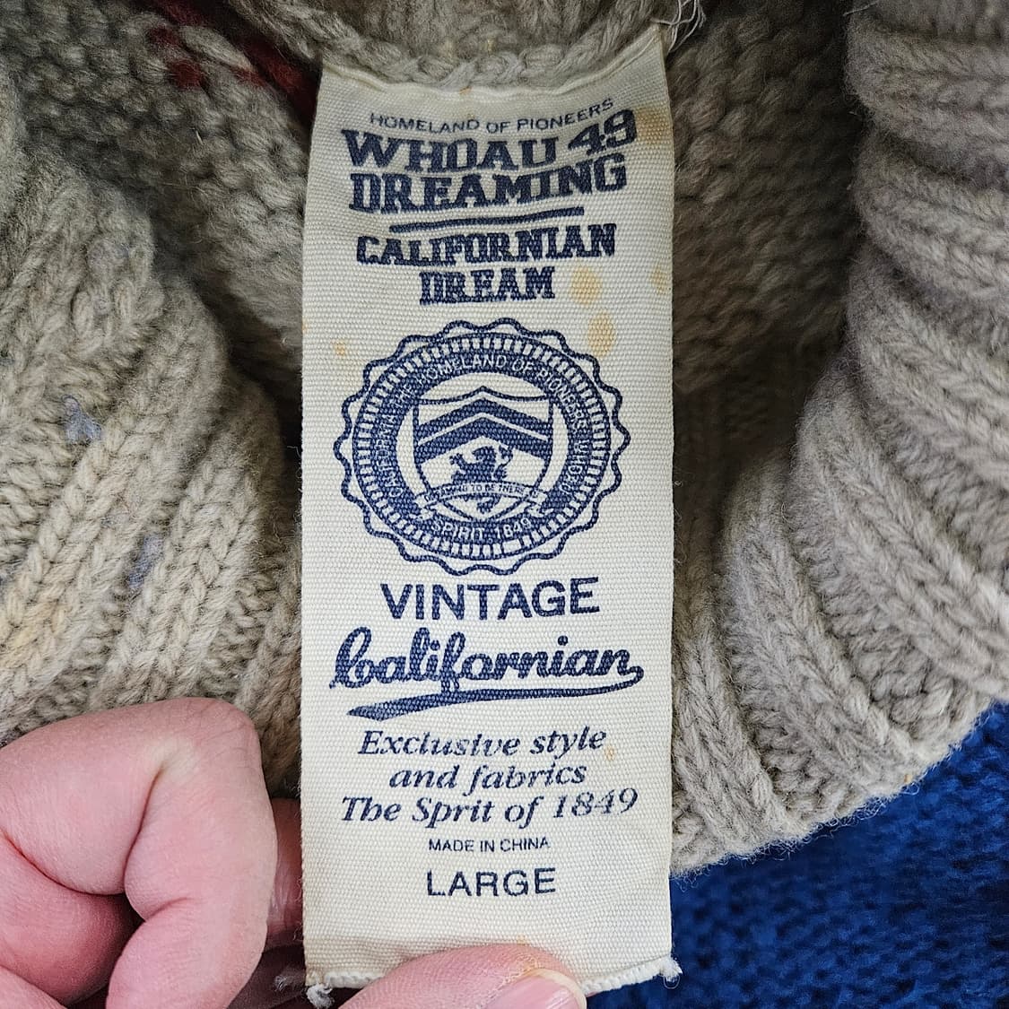 [L] 후아유 노르딕 패턴 꽈배기 터틀넥 니트 스웨터 0116Y1 상품이미지3