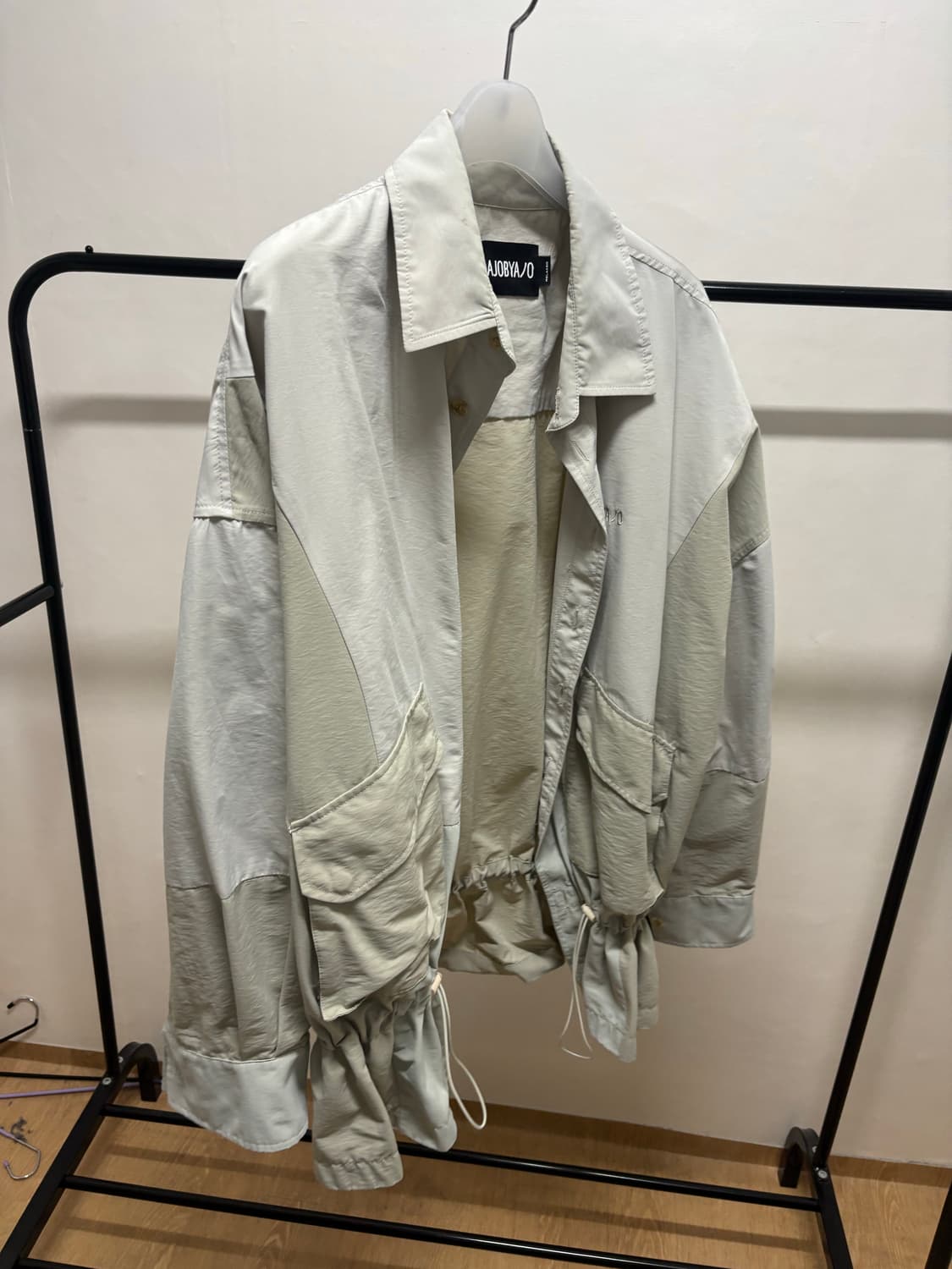 AJOBYAJO Nylon String Oversized Shirt 상품이미지2