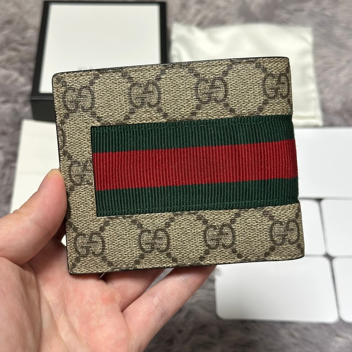[풀구성] 구찌 GG 슈프림 웹삼선 반지갑 상품이미지3