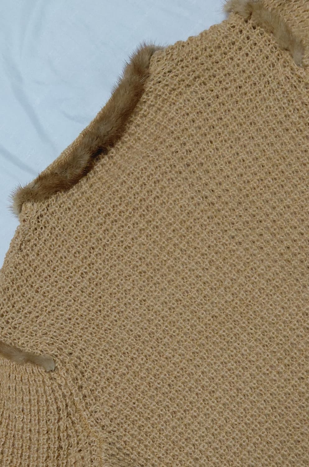 이탈리아 란체티(LANCETTI) 리얼 퍼 트리밍 울 가디건 상품이미지8